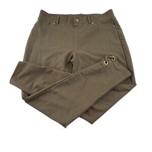 Michael Kors Womens Khaki Pants Medium Cotton & Polyester Blend pull‎ on stretch